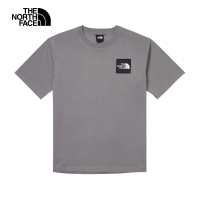【The North Face】北面UE男款灰色胸前品牌LOGO舒適短袖T恤｜83QJ0UZ