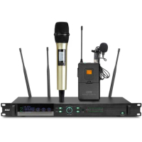 New design professional UHF wireless microphone system handheld lavalier microphone home karaoke party stage microphone