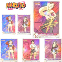 4Pcs/set Naruto Haruno Sakura Tenten DIY Homemade Bronzing Flash Card Christmas Birthday Gift Game Toys Collection Card