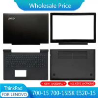 NEW For Lenovo IdeaPad 700-15 700-15ISK E520-15 Laptop LCD Back Cover Front Bezel Upper Palmrest Bottom Base Case Keyboard Hinge