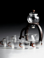 宮燈玻璃自動茶具套裝家用功夫泡茶器懶人透明茶壺茶杯煌山戈文
