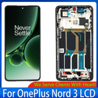 6.74'' ORI AMOLED For OnePlus Nord 3 LCD CPH2491 Nord3 Screen Display+Touch Panel Digitizer For OnePlus Nord 3 LCD With Frame