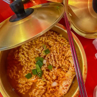 Panci emas korea | ramyeon korean | saucepan | 18cm | panci dan tutup