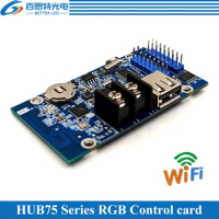 HD-WF2 Asynchronous 768W*64H Pixels 2*HUB75 RGB Seven Color Small LED Display WIFI Control Card