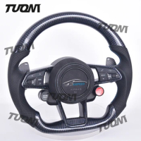 Forged Carbon Fiber Steering Wheel For Audi B8 B9 TTS A4 A5 A6 C6 C7 C8 4F A7 A8 Q3 Q5 S3 S4 S5 Rs3 Rs4 Rs5 Rs7 TT 8J R8
