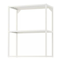 ENHET 壁櫃框附層板, 白色, 60x30x75 公分