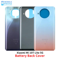 Battery Back Cover For Xiaomi Mi 10T Lite 5G 3D Glass Panel Rear Door Glass Mi10T lite Housing Case With Adhesive Replace