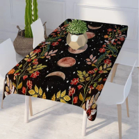 Tarot tablecloth Triple Moon Celestial Flower Altar Cloth Alter Cloth Tarot For Spread Tarot Reading Cloth Witchy Home Decor