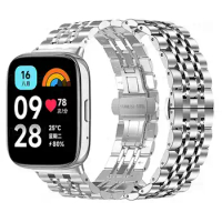 For Redmi Watch 3 Active Strap Metal Stainless steel band For xiaomi redmi watch 3 active Bracelet High end watch strap Correa