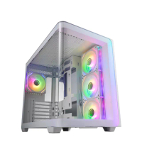 【FSP 全漢】M580-WA ATX 電腦機殼(白色/支援背插式ATX)
