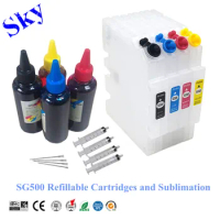 Sky SG500 SG1000 Refillable Ink Cartridge + Ricoh Sublimation Ink . For Ricoh SG500 SG1000 Printer