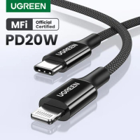 UGREEN MFi 20W PD USB C to Lightning Cable Fast Charging for iPhone 14 13 12 Pro Max Type C Phone Ch