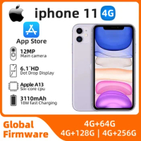 Apple iPhone 11 Original iOS Mobile Phone 6.1inch A13 Bionic 4GB RAM 64GB/128GB/256GB ROM Hexa Core 12MP NFC 4G LTE used phone