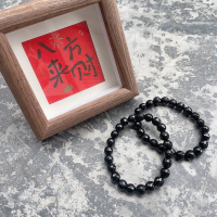ready stock black tourmaline faceted bracelet 8mm anniversary gift collection fyp trend happy rare