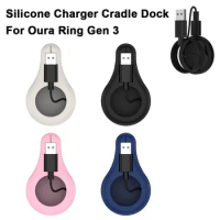 Bracket Charger Cradle Dock Soft Silicone Smart Ring Charging Base Accessories Cable Organizer Charger Stand for Oura Ring Gen 3