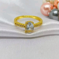 PROMO Cincin Batu Permata Pria Dan Wanita Terbaru Titanium Anti Luntur Kekinian Elegan Mewah