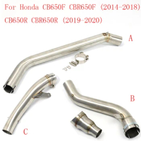 Front Middle Link Pipe For Honda CBR650R CBR650F CB650R CB650F Motorcycle Exhaust Systems Modified Muffler Slip On Motocross