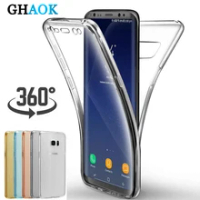 360 Nắp Dành Cho Samsung Galaxy Samsung Galaxy Note 10 Pro 9 8 S10E S10 S9 S8 Plus S7 S6 Edge S5 ốp Lưng TPU Cho A10 A30 A40 A50 A60 A70 Ốp Lưng
