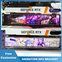 ARGB Graphics Card Bracket,Customized rtx3090 4090 4080 Anime GPU Holder,PC Gaming Cabinet Decorative 4070 VGA Support AURA SYNC