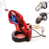 Hot Selling Electric Shock CB6000 Male Chastity Devices Electro Shock Penis Ring Chastity Belt Penis Lock Cock Cage Sex Toys
