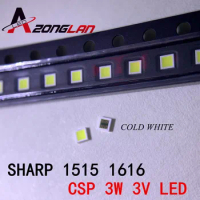 50pcs For SHARP LED LCD Backlight TV Application LED Backlight 3W 3V CSP 1515 1616 Cool white for TV Application