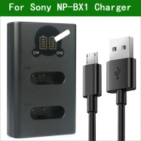 NP-BX1 NP BX1 Dual USB Battery Charger for Sony DSC- WX300 WX350 WX500 WX700 WX800 HX50 HX60 HX80 HX90 HX99 HDR- GW66 GWP88 MV1