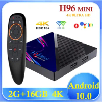 H96 Mini V8 Smart TV Box Android 10.0 2GB RAM 16GB ROM RK3228A Quad Core 1080p 4K HD 2.4G Single Wifi Media Player Set Top Box