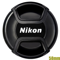 尼康原廠Nikon鏡頭蓋58mm鏡頭蓋LC-58鏡頭蓋(中捏快扣)58mm鏡頭保護蓋鏡頭前蓋鏡前蓋鏡蓋front lens cap