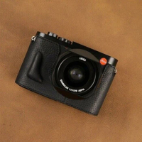 AYdgcam Handmade Genuine Leather Camera case Half Body For Leica Q Typ 116 Leica Q2 Q2 MONOCHROM Bottom Cover Case