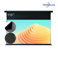 Best Quality 110'' 4K/8K PET Crystal Ultra Short-Throw Ceiling ALR Tab-Tension Projector Screen For 4K Home Theatre Projectors