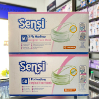 SENSI MASKER 3 LAPIS HEADLOOP, MASKER HIJAB SENSI ISI 50 PCS