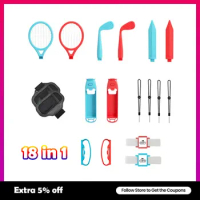 For Nintendo Switch 18 in 1 Sports Accessories Bundle Sports Family Accessories Kit Compatible with Switch/Switch OLED