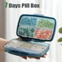 Large Pill Box 7 Days Pill Vitamin Organizer Case Waterproof Pillbox Medicine Splitters Tablet Storage Jewelry Compartment Box