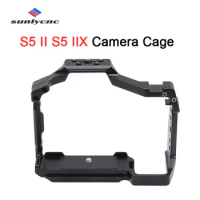 Sunlycnc Full Camera Cage for Panasonic S5 II/IIX Camera With Cold Shoe Mount Photography Accessories
