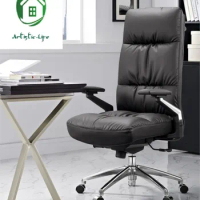 ArtisticLife Simple Modern Executive Leather Boss Chair Computer Swivel Chair High Back Office Reclining Chair No Tax