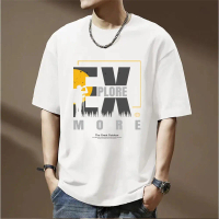 Fashion short-sleeved T-shirt and top, high-quality high-elastic cotton, popular pattern, suitable f