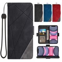 Spliced wallet mobile phone cover For Samsung Note 20 Note 20 Ultra Note20 Ultra Note20Ultra Credit card slot wrist