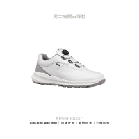 【GEOX】男鞋 休閒鞋 運動鞋 白/ 灰 AMPHIBIOX 旋鈕鞋帶防水抗滑高爾夫鞋