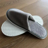 Disposable Slippers Hotel Travel Slipper Party Home Guest Slippers Women Solid Color Soft Hospitality Slippers