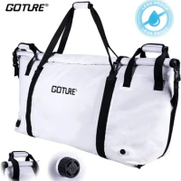 Goture Insulated Fishing Cooler Bag Expended Bottom Leakproof Waterproof Portable Large Fishing Cooler Bag for Boat Fishing