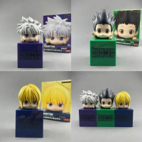 ฟิกเกอร์ Hunter x Hunter รุ่น Three Q, Killua, Gon, Kurapika, รูปแกะสลักน่ารัก, ตกแต่งเดสก์ท็อป, ปล่
