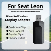 New Mini Apple Carplay Adapter for Seat Leon Smart AI Box Car OEM Wired Car Play To Wireless Carplay USB Dongle Plug and Play
