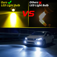โปรเจ็กเตอร์เลนส์ไฟตัดหมอกหลอดไฟ, ชุด 4 ชิ้น, หลอดไฟหน้า LED, เหมาะสำหรับ H10 และ 9005 และ 9006 ไฟหน