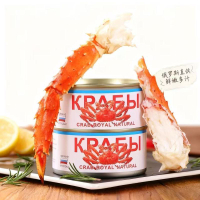 速发/俄罗斯风味蟹柳罐头即食模拟蟹熟食健身代餐正宗蟹柳 In-stock fast delivery/Russian-style crab stick canned food ready-to-eat