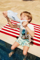 DeFacto Baby Boy 2-Piece Set Disney Mickey & Minnie Short Sleeve T-Shirt Elastic Waist Shorts E3522A