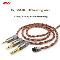 CVJ VS400 OFC Upgrade Audio Cable 400 Core Earphones Metal HIFI Wire 2.5/3.5/4.4mm/Type C/Lightning Plug 2Pin S For Earbuds