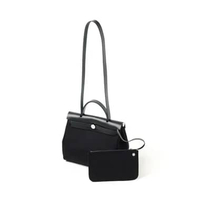 Tas HERMES HERBAG 31 HB31 ALL BLACK PHW SHOULDER BAG 100% ORIGINAL 30X10X25CM