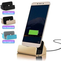 For iPhone 7 8 XS MAX Samsung A50 A70 Note 10 Honor 7A 7C Y5 Y6 Docking Station Micro USB Type C Dock Station Charger Holder