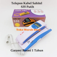 Terlaris GARANSI RESMI Sahitel S35 Pesawat Telepon Rumah Kantor Sahitel S35 - putih Murah