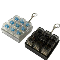 4/9 kunci mekanikal Keyboard Axis Tester LED Keyboard Key Toy Stress DIY Fidget Button Keycap Fidge